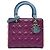 Lady Dior Satchel aus dreifarbigen Cannage-Lammleder in Lila Medium