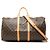 Borsa da viaggio marrone Louis Vuitton Monogram Keepall Bandouliere 55