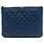 Clutch Chanel Boy O Case Medium Quilted Lambskin Blu