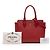 Borsa Tote Convertible Prada Soft Calf Trimmed Saffiano Lux Zip rossa Rosso - vista 7