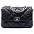 Borsa Chanel 19 in agnello nero Large