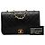 Borsa a tracolla Chanel Medium Quilted Lambskin Full Flap nera Nero - vista 7