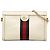 Borsa a tracolla Gucci Ophidia Small in pelle di vitello bianca con catena Web Bianco