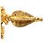 Broche de filigrana chapado en oro Chanel CC Gold Dorado - vista 3