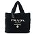 Tote in spugna Prada Spugna Terry Cloth nero