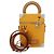 Borsa verticale in pelle Louis Vuitton Yellow Box Trunk Giallo
