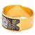 24K vergoldeter & grauer Frey Wille Fire Emaille-Armreif Golden - Ansicht 3