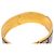 24K vergoldeter & grauer Frey Wille Fire Emaille-Armreif Golden - Ansicht 4