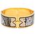 24K vergoldeter & grauer Frey Wille Fire Emaille-Armreif Golden - Ansicht 5