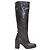 Botas de cuero altas con tacón Stuart Weitzman negras Talla 11B Negro