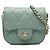 Borsa a tracolla Chanel Micro Mini Classic Caviar con patta singola verde