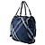Tote de nylon Burberry Supernova Check azul com fivela - vista 2