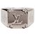 Anello sigillo Louis Vuitton in ottone Monogram argento M