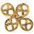 Spilla Infinity Chanel CC placcata oro Gold D'oro - vista 2