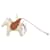 White Hermès Milo Lambskin and Swift Grigri Rodeo Pegase Bag Charm PM Key Chain  - view 2