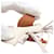 White Hermès Milo Lambskin and Swift Grigri Rodeo Pegase Bag Charm PM Key Chain  - view 3