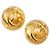 Orecchini a clip Chanel CC in resina e placcati oro D'oro