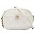 Camera Pequena bolsa de câmera Chanel branca em pele de cabra acolchoada casual Branco