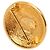Spilla rotonda trapuntata Chanel CC placcata oro D'oro - vista 3
