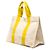 Tote GM em lona amarela Hermès Bora Bora Amarelo - vista 2