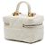 Mini Vanity Case Chanel in Caviar bianco con catena e chiusura con zip around Satchel - vista 2
