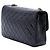 Bolsa de ombro Chanel Westminster em pele de cordeiro acolchoada preta Medium com aba de pérolas Preto - vista 2