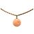 Collana con pendente Chanel CC in resina e perle finte dorate D'oro - vista 2