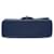 Borsa a tracolla Chanel Mini Rectangular Classic Caviar Single Flap Blu - vista 3