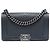 Borsa a tracolla Chanel Old Medium Chevron Lambskin Boy Flap grigia Grigio