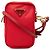 Borsa a tracolla come custodia per telefono con doppia zip in Tessuto rosso Prada
