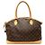 Borsa a mano orizzontale Louis Vuitton Monogram Lockit marrone