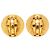 Orecchini a clip Chanel Round Floral Shield placcati oro D'oro - vista 2