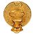 Orecchini a clip Chanel Round Floral Shield placcati oro D'oro - vista 3