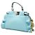 Borsa Satchel Fendi Micro Bicolor Nappa Waves Peekaboo blu - vista 2