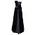 Trägerloses Abendkleid aus Samt und Seide in Navy Giorgio Armani Größe IT 40