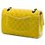 Borsa a tracolla Chanel Medium Classic Double Flap in velluto giallo - vista 2