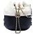 Gabrielle Borsa a secchiello Chanel Small Bicolor in pelle di vitello trapuntata nera Nero
