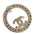 Orecchini rotondi Chanel CC placcati oro con strass e chiusura a pressione D'oro - vista 4