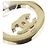 Orecchini rotondi Chanel CC placcati oro con strass e chiusura a pressione D'oro - vista 5