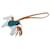 Charm de bolso GriGri Rodeo Pegase en piel de cordero Milo y Swift gris Hermès Llavero PM  - vista 1