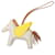 Charm per borsa Hermès Milo in agnello bianco e Swift Grigri Rodeo Pegase MM Portachiavi  - vista 1