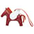 Red Hermès Milo Lambskin and Swift Grigri Rodeo Pegase Bag Charm PM Key Chain  - view 1