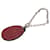 Red Hermès Leather Plum Bag Charm Key Chain  - view 2