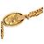 Collana con medaglione a corona Chanel CC placcata oro D'oro - vista 3