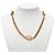 Collana con medaglione a corona Chanel CC placcata oro D'oro - vista 4