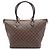 Borsa Tote Louis Vuitton Damier Ebene Saleya MM marrone