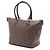 Borsa Tote Louis Vuitton Damier Ebene Saleya MM marrone - vista 2