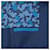 Foulard in seta Hermès blu Grape Vines - vista 3