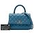 Borsa Chanel Mini Caviar Coco Top Handle Satchel Blu - vista 7
