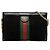 Borsa a tracolla Gucci Small Suede Web Ophidia Chain in scamosciato nero